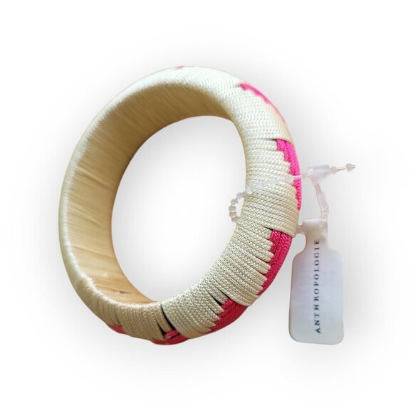 Anthropologie Rattan Woven Bangle Bracelet - Picture 5 of 10